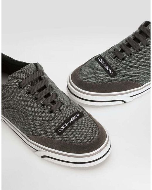 Dolce & Gabbana Brown Logo Patch Low-Top Sneakers for men