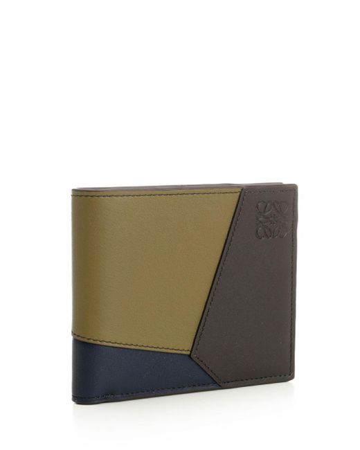 Loewe Green Puzzle Bifold Wallet for men