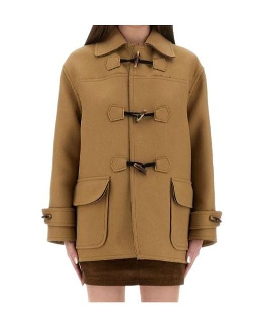 Moschino Natural Jeans Duffle Long-Sleeved Jacket