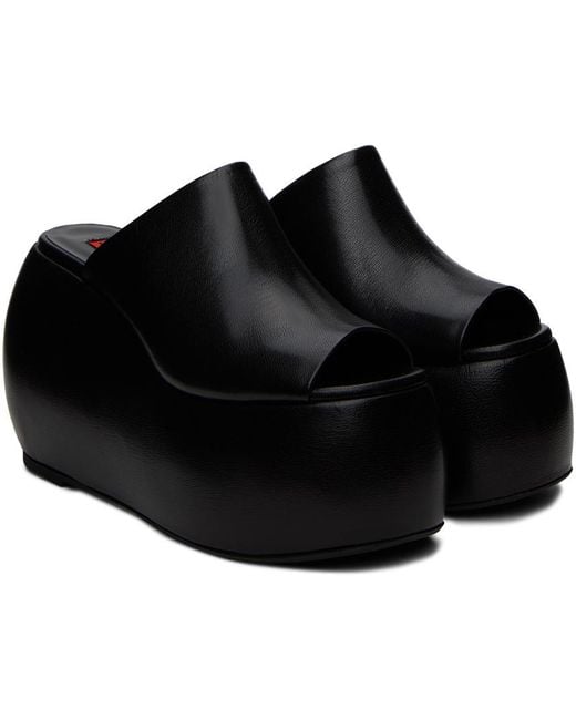 Simon Miller Black Round Toe High Heel Sandals