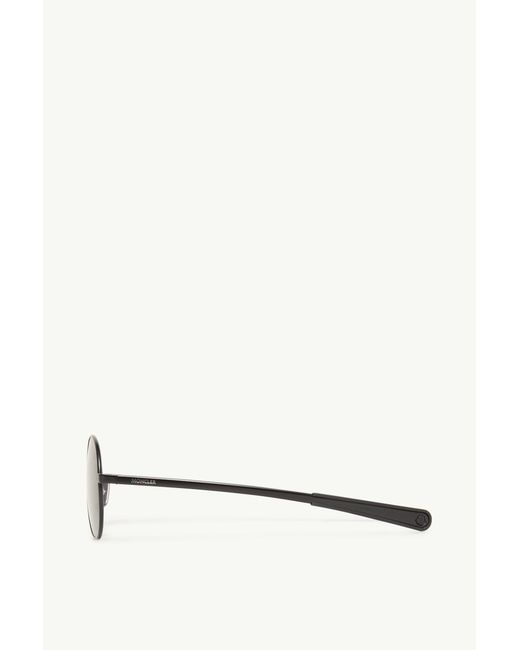 Moncler White Centro Oval Sunglasses for men