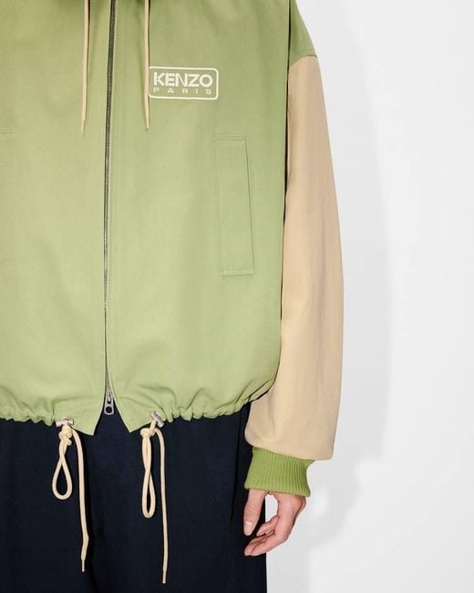 KENZO Green Hooded Parka for men