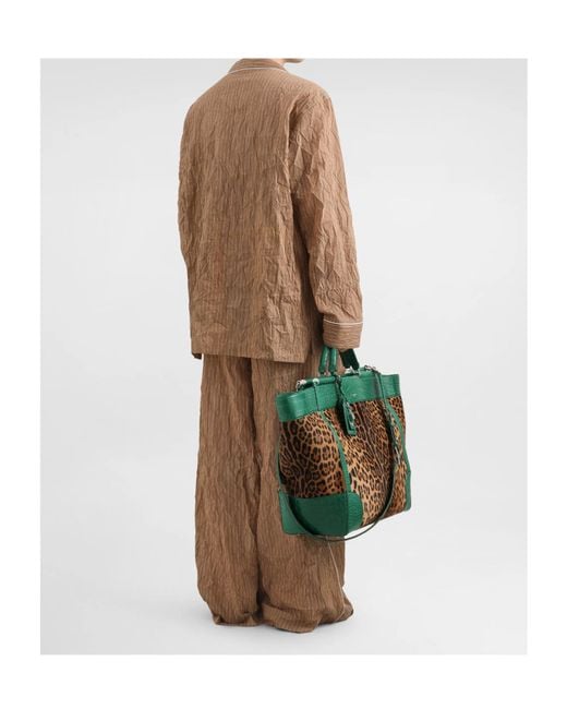 Dolce & Gabbana Brown Crinkled Striped Shirt-Style Vanity Robe for men