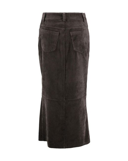 D.exterior Black Long Midi Skirt