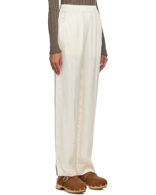 See By Chloé White Corduroy-Detail Track Pants