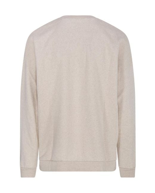 Palm Angels Gray Logo Embroidered Crewneck Sweatshirt for men
