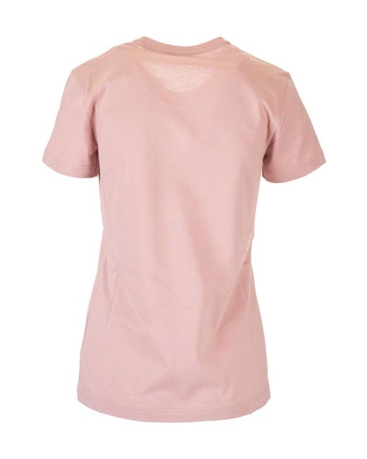 Moncler Pink Logo Patch T-Shirt