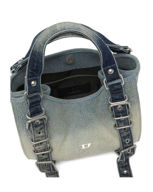 DIESEL Green D-One-Small Top-Handle Bag