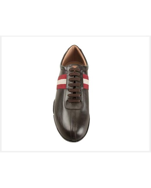 Bally Brown Logo Casual Sneakers for men