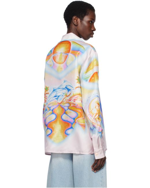 Casablanca White Psychedelic Nirvana Long-Sleeved Shirt