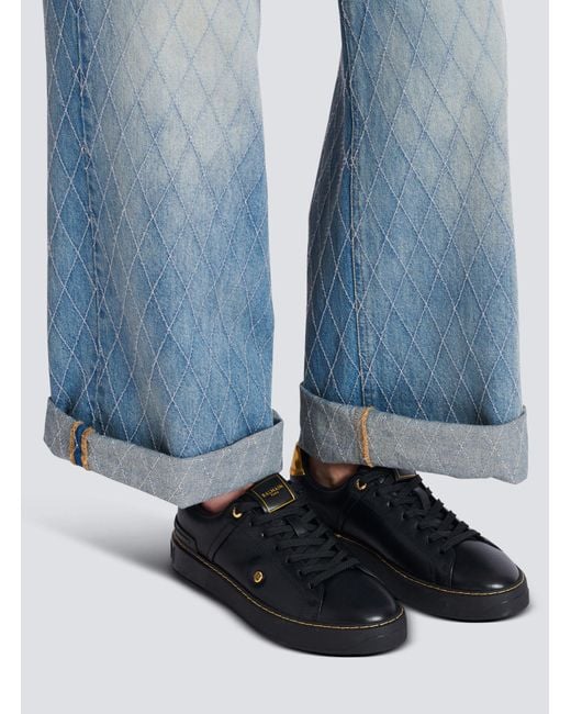 Balmain Black B-Court Trainers