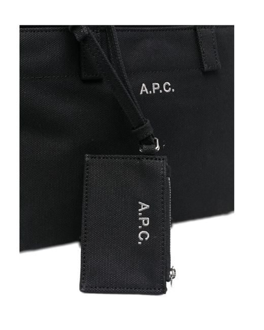 A.P.C. Black Le Drummer Small Tote Bag