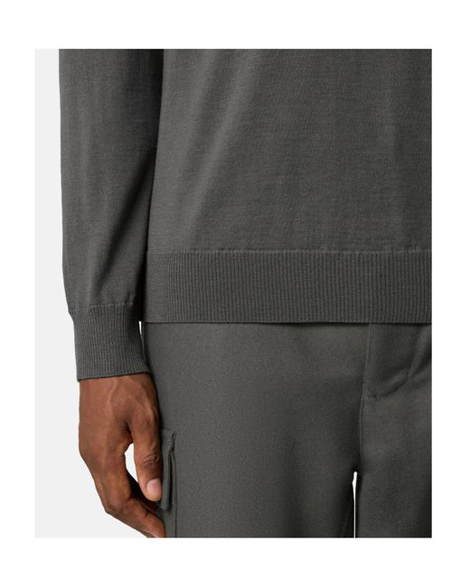 Stone Island Gray Compass Patch Crewneck Jumper for men