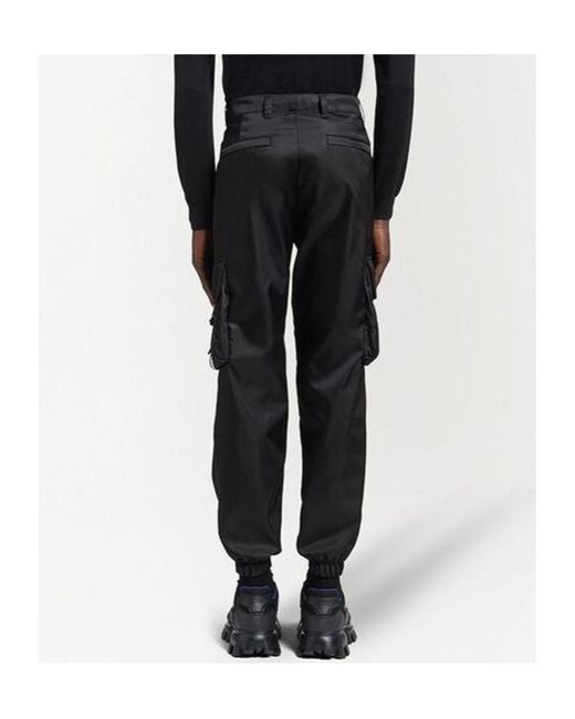Prada Black Straight Leg Cargo Pants for men