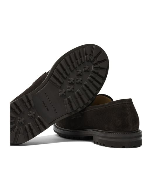 Henderson Black Suede Loafers for men