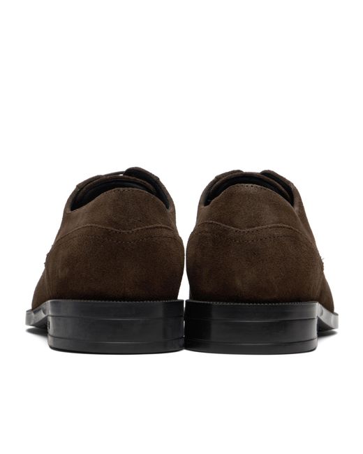 Boss Brown Lace-Up Derby Shoes for men