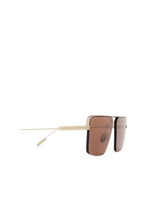 Zegna Pink Square Frame Sunglasses for men
