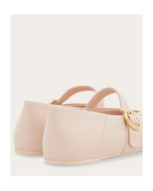 Ferragamo Pink Gancini Ballet Flat
