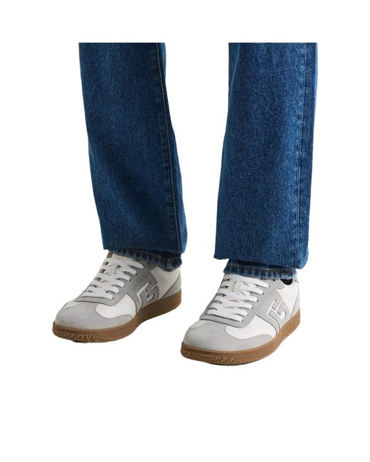 Balmain White Color Block Sneaker for men