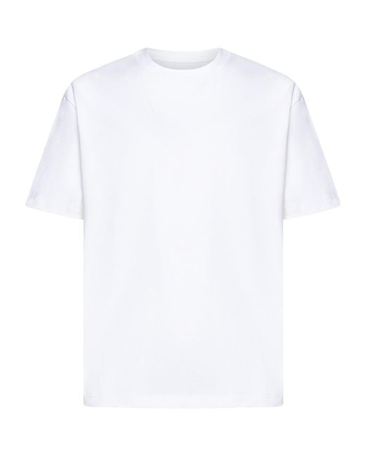 Studio Nicholson White Lay Logo Printed Crewneck T-Shirt for men