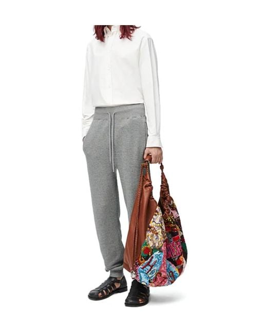Loewe Gray Sweatpants for men