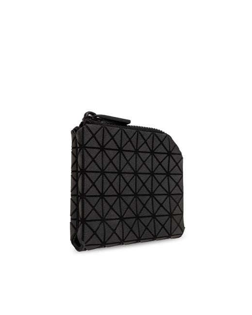 Issey Miyake Black Clam Geometric-Panelled Wallet for men