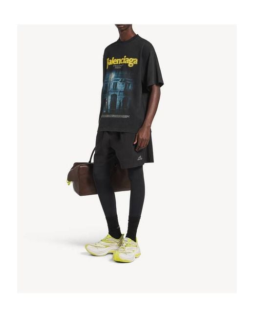 Balenciaga Black Graphic Print T-Shirt for men
