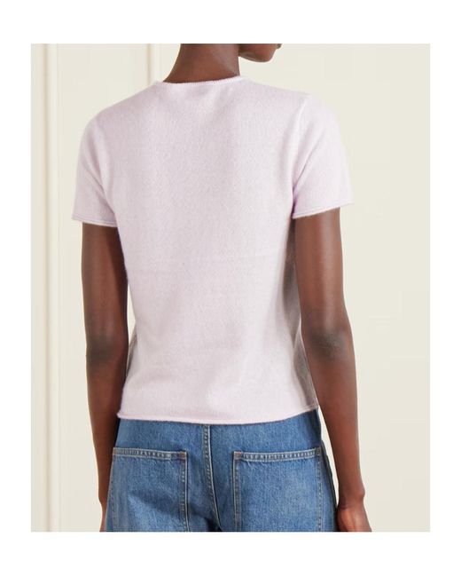 Co. Pink Cashmere And Silk-Blend T-Shirt