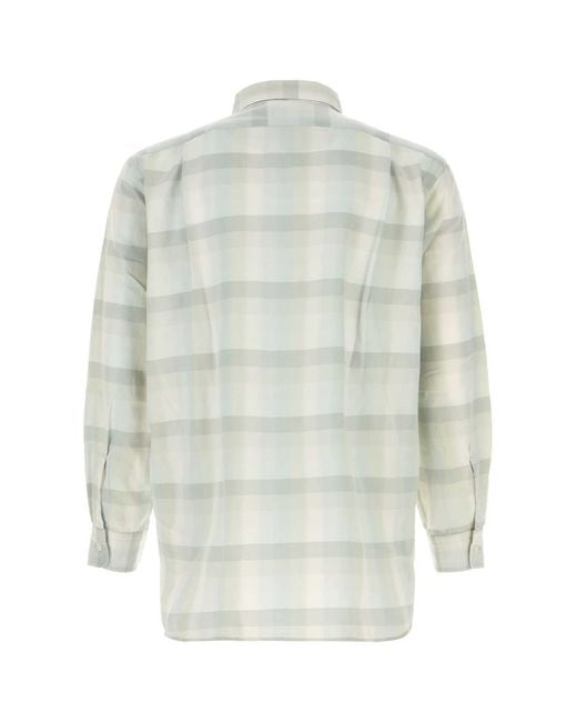 Nanamica White Wind Oversized Check Shirt for men