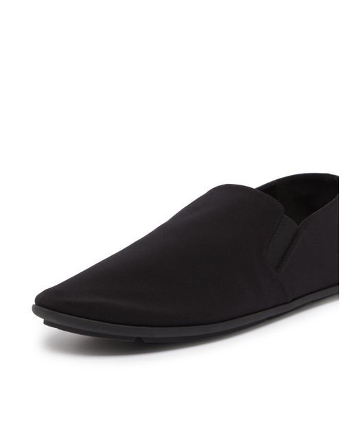 The Row Black Round-Head Flat Shoes