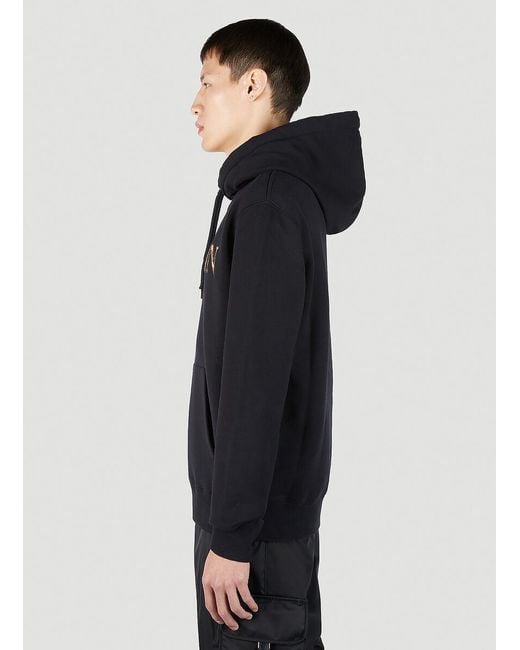 Lanvin Black Curb Lace Hoodie for men