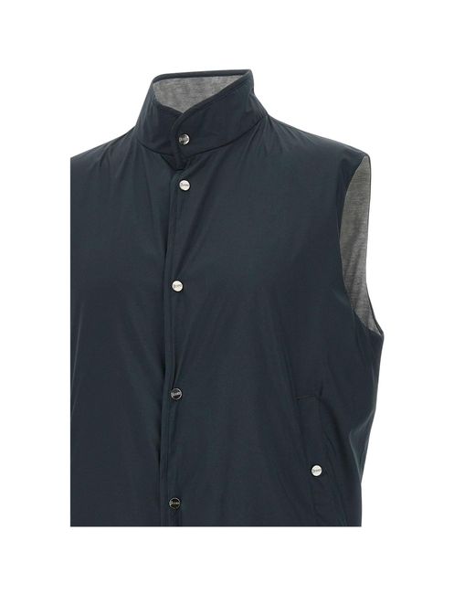 Herno Blue Spring Reversible Gilet for men