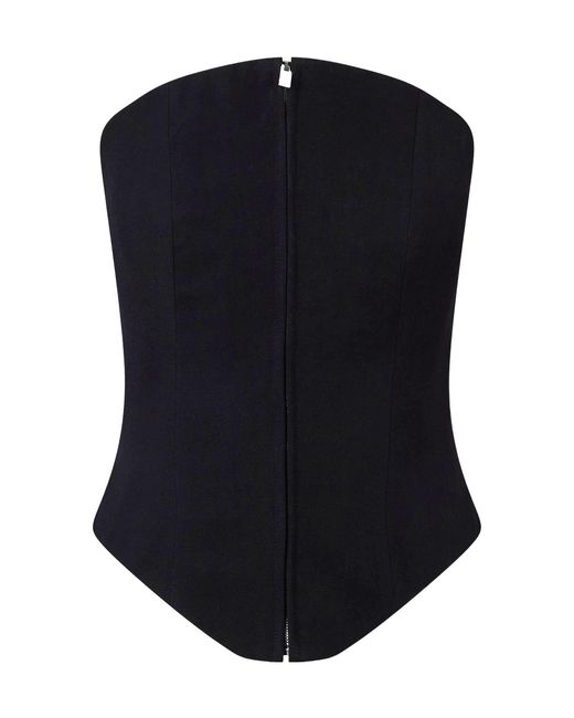 McQueen Blue Strapless Corset Top