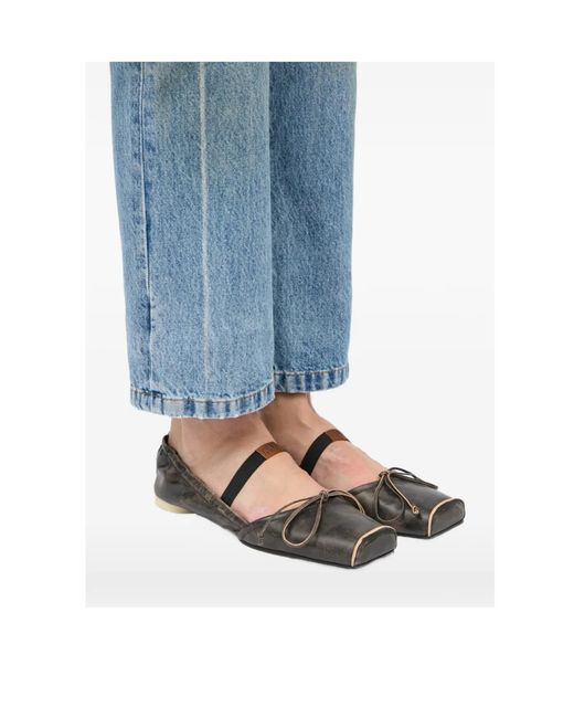MM6 by Maison Margiela Multicolor Elastic Strap Ballet Flats