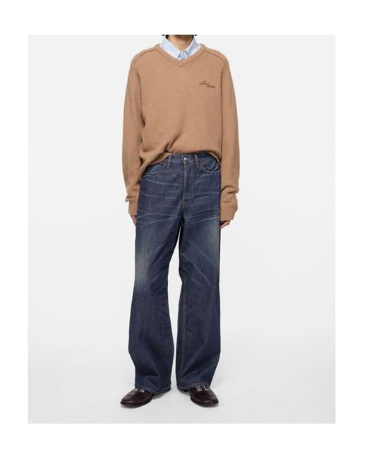 Acne Blue Belt Loop Jeans for men