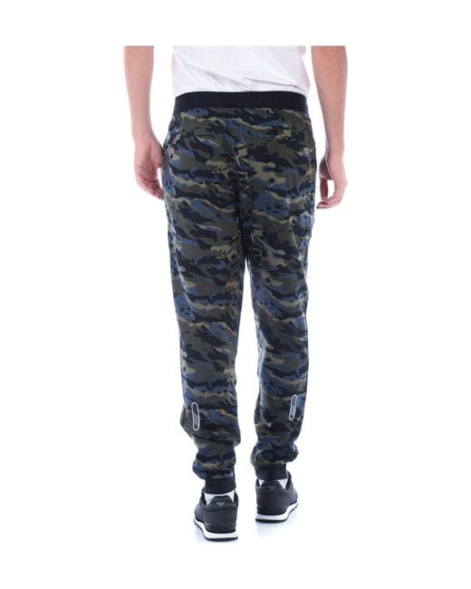 EA7 Blue Logo Sweatpants for men