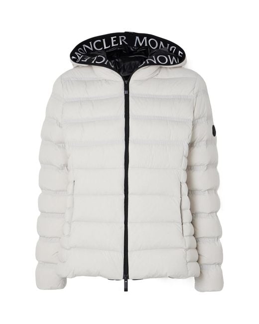 Moncler White Long-Sleeved Down Jacket