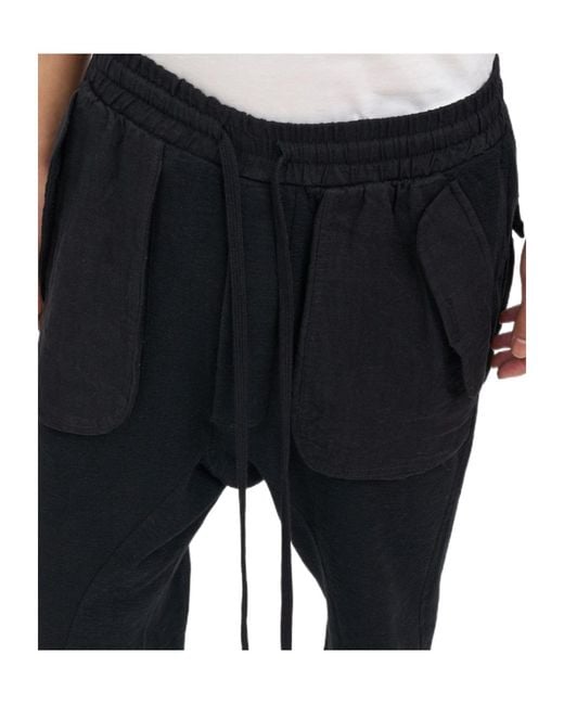 Thom Krom Black Pocket Jersey Track Pants for men