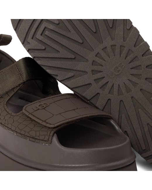 Ugg Brown Logo Detail Sandals