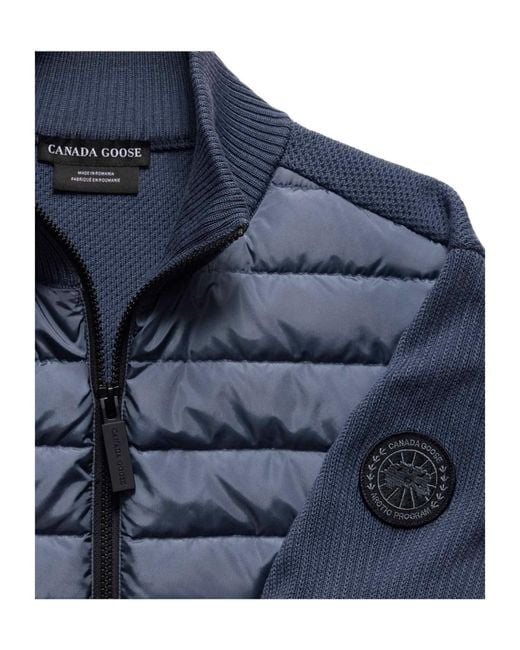 Canada Goose Blue Hybridge Knit Jacket for men