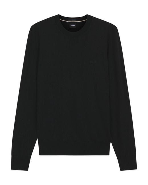 Boss Black Long-Sleeved Wool Sweater for men