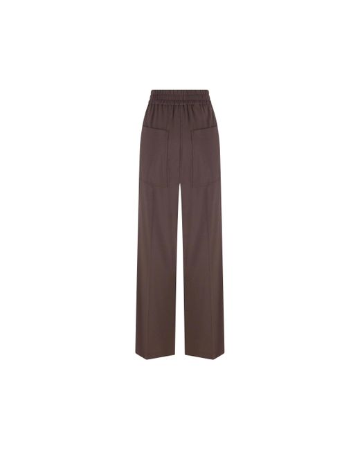 Brunello Cucinelli Brown Elasticated-Waist Trousers