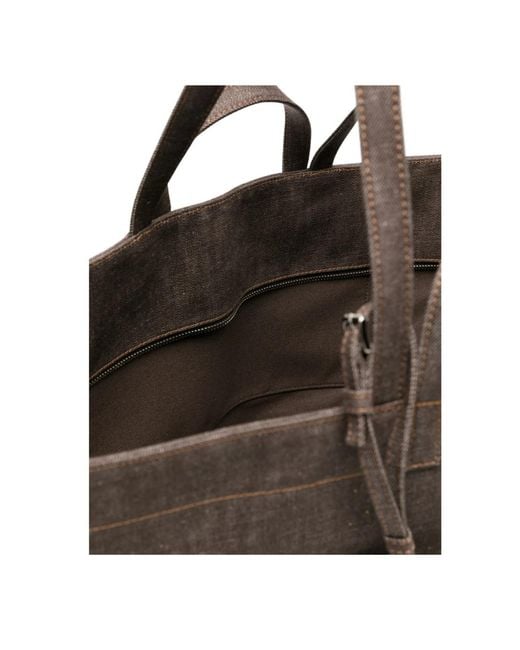 A.P.C. Brown Le Drummer Toile Large Tote Bag for men