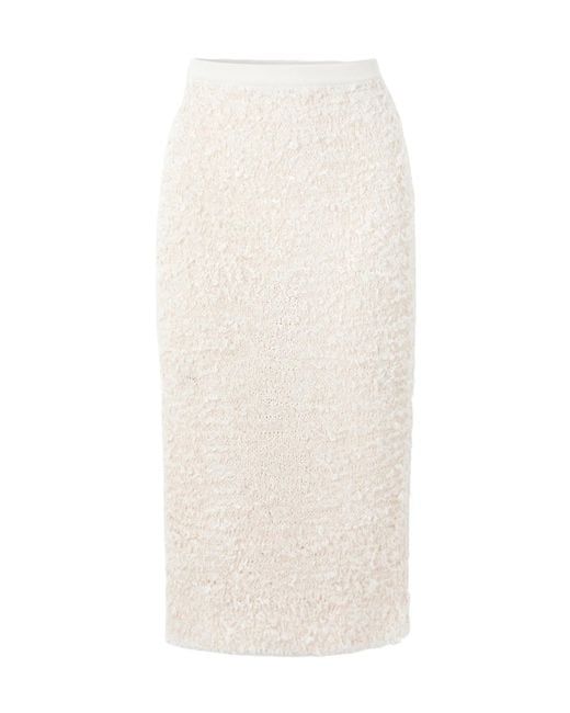 Khaite White Adela Skirt