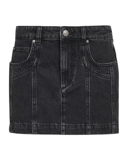 Isabel Marant Black Isabel Marant Étoile Denim Mini Skirt