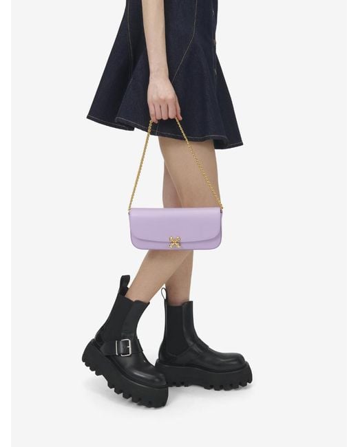 McQueen Black Sofa Buckle Chunky-Sole Boots