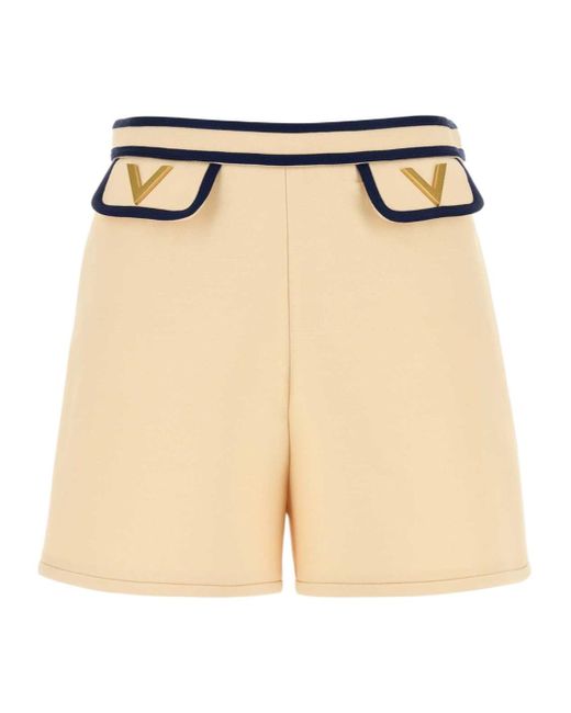 Valentino Natural Crepe Couture Shorts