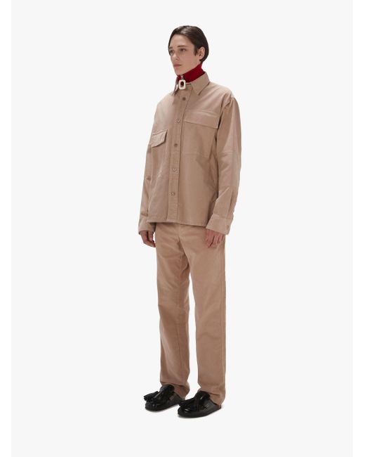 J.W. Anderson Natural Jw Anderson Straight Leg Corduroy Trousers for men
