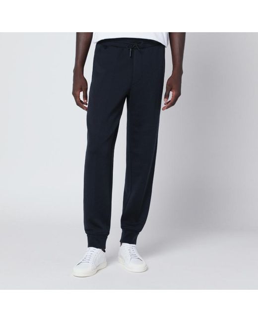 Zegna Blue Drawstring Tapered-Leg Trousers for men