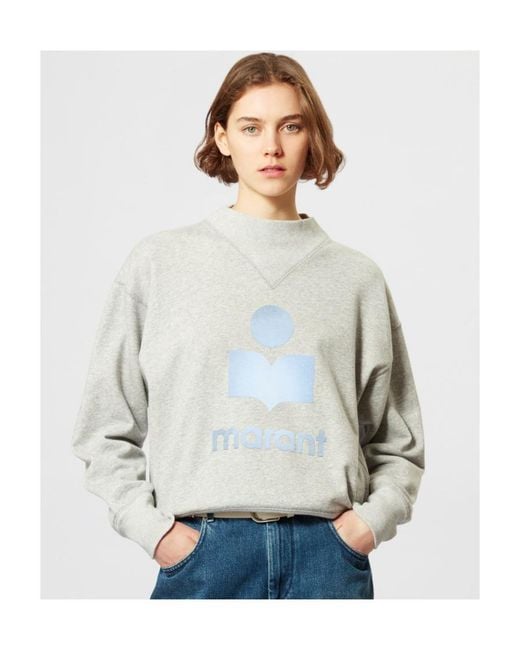 Isabel Marant White Isabel Marant Étoile Mobyli Mock Neck Sweatshirt